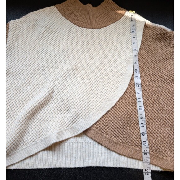 EXPRESS Women Sweater REVERSIBLE STYLE KNIT COLOR BLOCK Oversized Medium - Picture 7 of 11